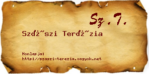 Szászi Terézia névjegykártya